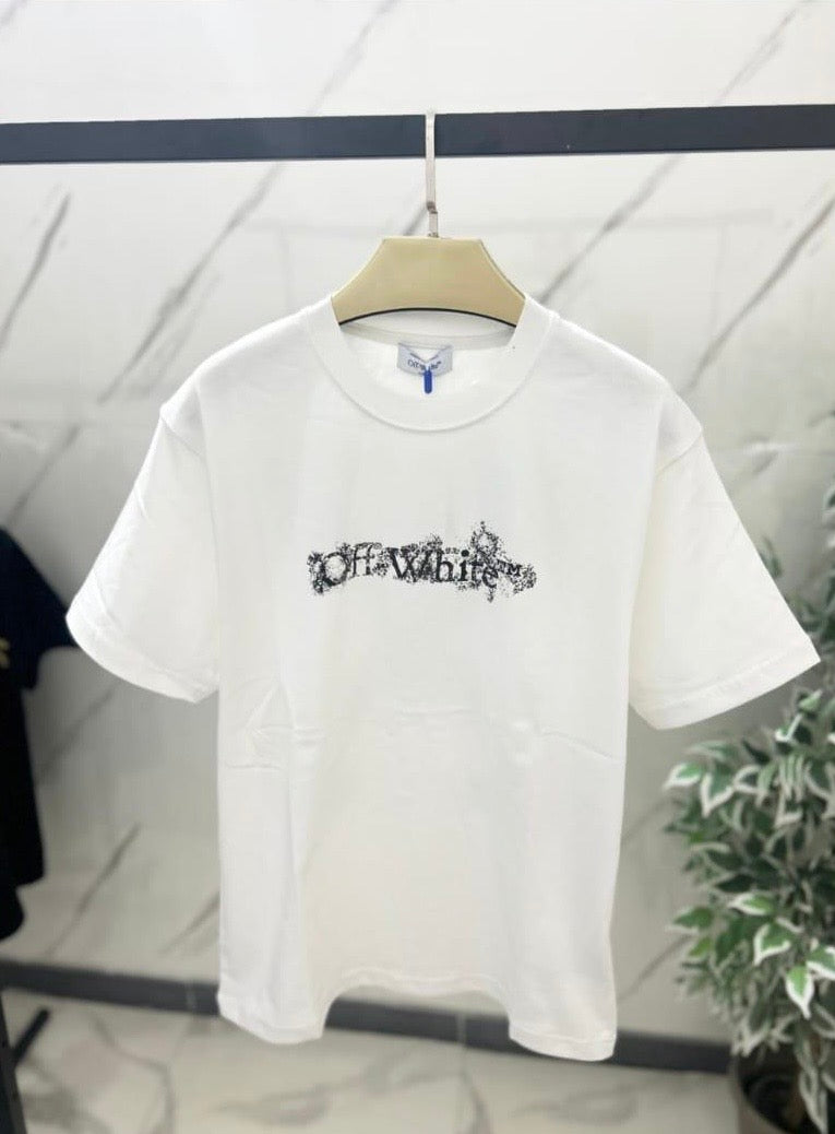 T-Shirt Off-White Acqua fiori