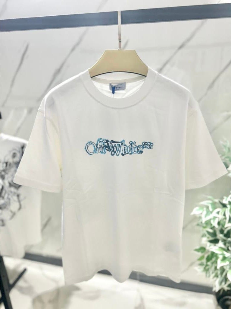 T-Shirt Off-White Acqua