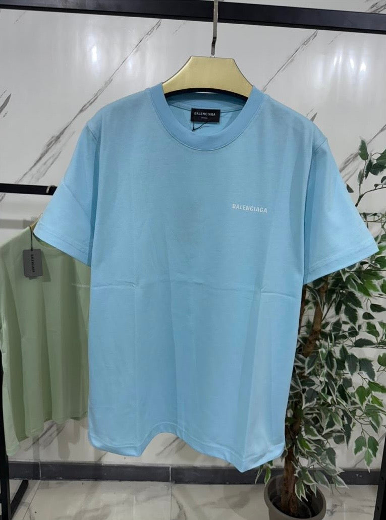 T-Shirt Balenciaga Classica celeste