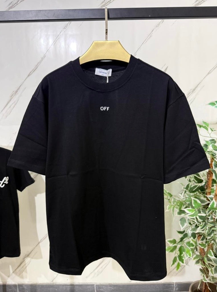 T-Shirt Off-White Scritta Fumè